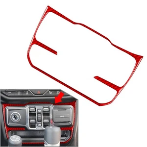 Rot Fenstersteuerung Schalter Taste Panel Abdeckung Für Jeep Wrangler JL JLU - Picture 1 of 10