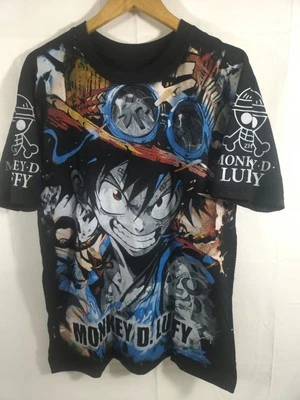 One Piece Anime All Over Print T Shirt Size L AOP The Crown Vintage Modern  - Image 1 of 4
