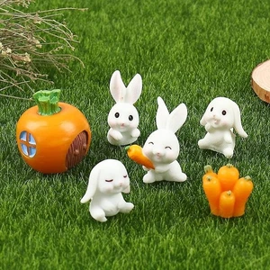 4 Pcs Rabbits Miniature Decor Items Set for Unique Gift,Home,Living Room,Office - Picture 1 of 3