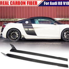 For Audi R8 V8 V10 GT 2Door 2008-15 REAL CARBON Side Skirt Extension Lip BODYKIT