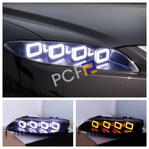 For Mazda 6 2003-2008 Headlight Full LED Projector LED DRL Sequential Signal - Picture 1 of 7