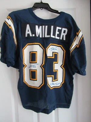 Camiseta deportiva Anthony Miller autografiada de los San Diego Chargers edición del juego corte profesional talla grande Foto 1 de 4