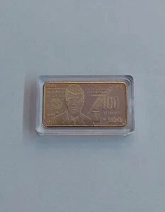1 Ounce 100 MILLLS GOLD $100 President Trump BANKNOTE BULION BAR .999 FINE 24K! - Picture 1 of 8