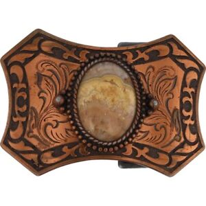Lace Agate Gemstone Southwest Hippie Boho Western Cowgirl Vintage Belt Buckle