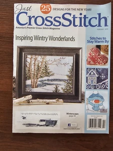 Just Cross Stitch Magazine Feb. 2016 Redwork Primitive Hardanger Sampler Heart - Imagen 1 de 8