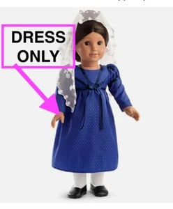NEW American Girl Josefina's BLUE NAVIDAD DRESS ONLY for 18" Doll Empire Waist - Picture 1 of 2