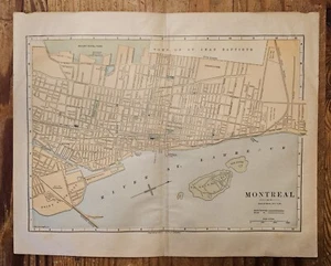 Antike Karte - New People's Cyclopedia, 1887 - Montreal, Kanada - Bild 1 von 7