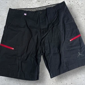 VTG Jordan Mens Cargo Black Cement Shorts Size 38 - Picture 1 of 8