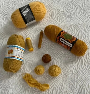 Sock Yarn Lot Grab Bag AARLAN / LANA GROSSA SuperWash |  Hues of Yellow & Ocker - Picture 1 of 14