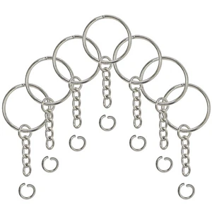 Llavero dividido con cadena anillo de salto abierto y alfileres para ojos atornillados llavero de 1 pulgada - Imagen 1 de 28
