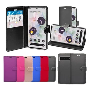 For Google Pixel 6 Pro Case Wallet Flip PU Leather Stand Card Slot Pouch Cover - Picture 1 of 22
