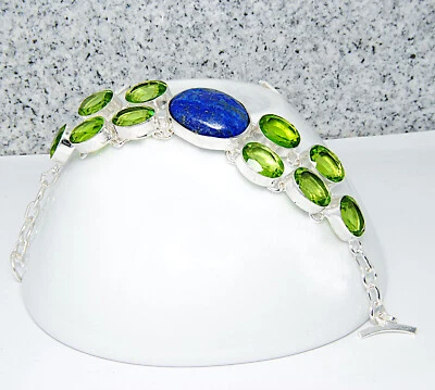 Bezaubernde Armband Edelsteine Damenarmband  Lapislazuli, Sterling Silber 925 - Bild 1 von 2