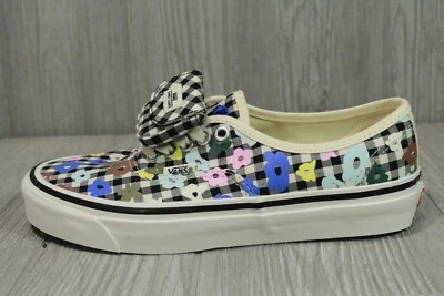 VANS X SANDY LIANG AUTHENTIC Sneakers Skate Shoes Gingham Floral Black 9 - 10 - Image 1 of 4