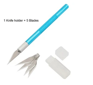1 X Cutter Metal Handle Engraving Tool Craft Knife With 5 Blade Scalpel - Picture 1 of 6