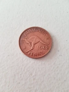Coin - 1962 Australian Penny Genuine Circulated Queen Elizabeth II KG Polished - Picture 1 of 4