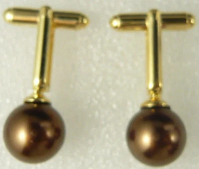 Retro Men Cufflinks Shell Pearl Jade Shirt Clip Cuff Links Wedding Party Jewelry - Image 1 of 4