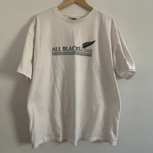 Vintage 90s Adidas New Zealand National Rugby Team All Blacks White T-Shirt XL - Bild 1 von 5