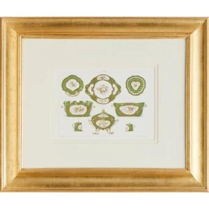 La Porcelaine Tendre de Sevrés Chromolithograph Mounted Framed COA Antique - Picture 1 of 8