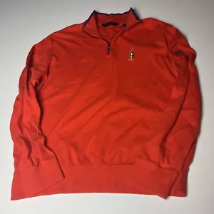 Men's Ralph Lauren POLO GOLF 1/4 Zip Performance Pullover Large Bellagio Orange - Picture 1 of 7