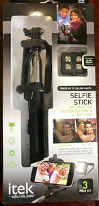Itek by Soundlogic Selfie-Stick with built in shutter release & 4 led flash nib - Picture 1 of 1