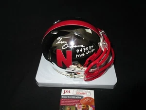 TOM OSBORNE SIGNED NEBRASKA CORNHUSKERS CHROME MINI HELMET w/3xNatChamps JSA COA - Picture 1 of 6