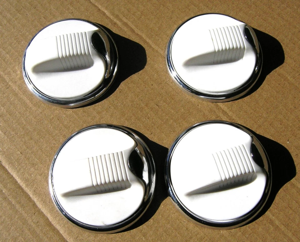 Cuadros/perillas de estufa ROPER - años 50 - restaurados - blancos y cromados Foto 1 de 1