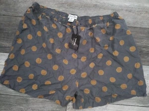 VTG 90'S Bogari Studio Boxer Shorts Men's Size XL 100% Silk Button Fly - GRAY - Picture 1 of 3