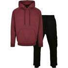 Urban Classics Blank Hoody + Cargo Sweatpants Suit Pack Pullover Hose Sport Set