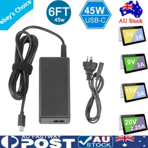 45W USB-C/Type-C For HP Chromebook Lenovo/Acer/Asus/Samsung Power Laptop Charger - Picture 1 of 10