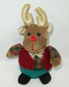 Peluche de Navidad vintage Cuddle Wit Reno 7" peluche decoración navideña - Imagen 1 de 9