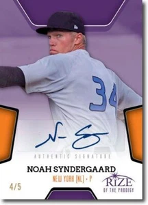 NOAH SYNDERGAARD 2013 Rize Rookie Autograph PURPLE Auto PRODIGY RC #/5 - Picture 1 of 2
