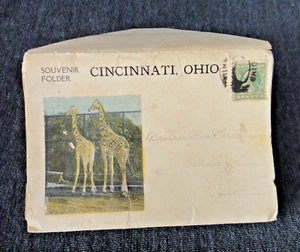Vintage Souvenir Folder Cincinnati, Ohio Postcard Booklet 26 Images 1c Stamp - Picture 1 of 4