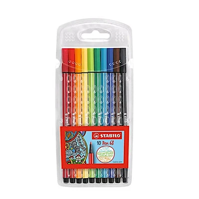 Stabilo Pen 68 Marker 1.0mm - 10 Pens | Home Office Arts Craft Stationery Arts - Image 1 of 3