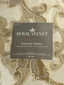 Royal Velvet Serenade Valance 50 in x 18 in oro puro nuovo - Foto 1 di 3