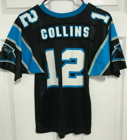 KERRY COLLINS 12 Carolina Panthers Vintage Youth Football Jersey S Wilson NEW Cover