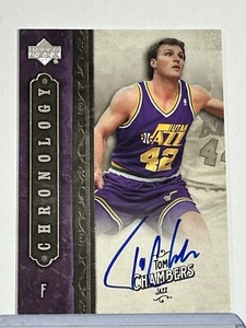 TOM CHAMBERS 2006-07 UD Upper Deck Chronology #88 On Card AUTO JAZZ🔥SSP RARE🔥 - Picture 1 of 2