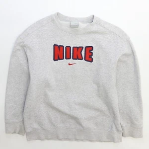 Vintage Nike Spell Out Crewneck Sweatshirt Youth Size Medium Gray - Picture 1 of 6