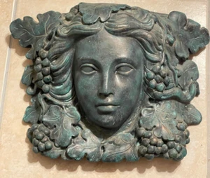 Huge Green Leaf Woman Wall Décor Dryad Tree Goddess - Picture 1 of 3