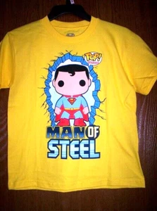 Superman Shirt Boy's 6/7 NEW Man Of Steel Shirt NWOT Funko Pop Heroes T-Shirt - Picture 1 of 4