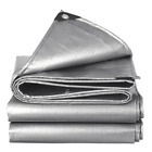 Anti-Corrosion Waterproof Canvas Tarp Canvas Tarpaulin Cover Tent Silver