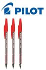 3 x Pilot 0.7mm Medium Ball Point Pen RED 