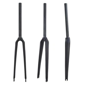 25.4mm Racing bike glossy matt 3K UD full carbon bicycle fibre fork - Picture 1 of 16