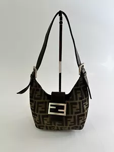 Fendi Zucca Mamma Bucket Handbag Brown Black - Picture 1 of 9