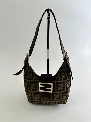 Fendi Zucca Mamma Bucket Handbag Brown Black - Image 1 of 4