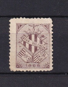 Spain 1899 VALENCIA separatist label Nathan 1 VIVA VALENCIA BATS (20) - Picture 1 of 2