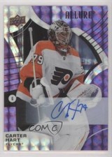 2021-22 Upper Deck Allure Purple Diamond Auto 4/10 Carter Hart #58