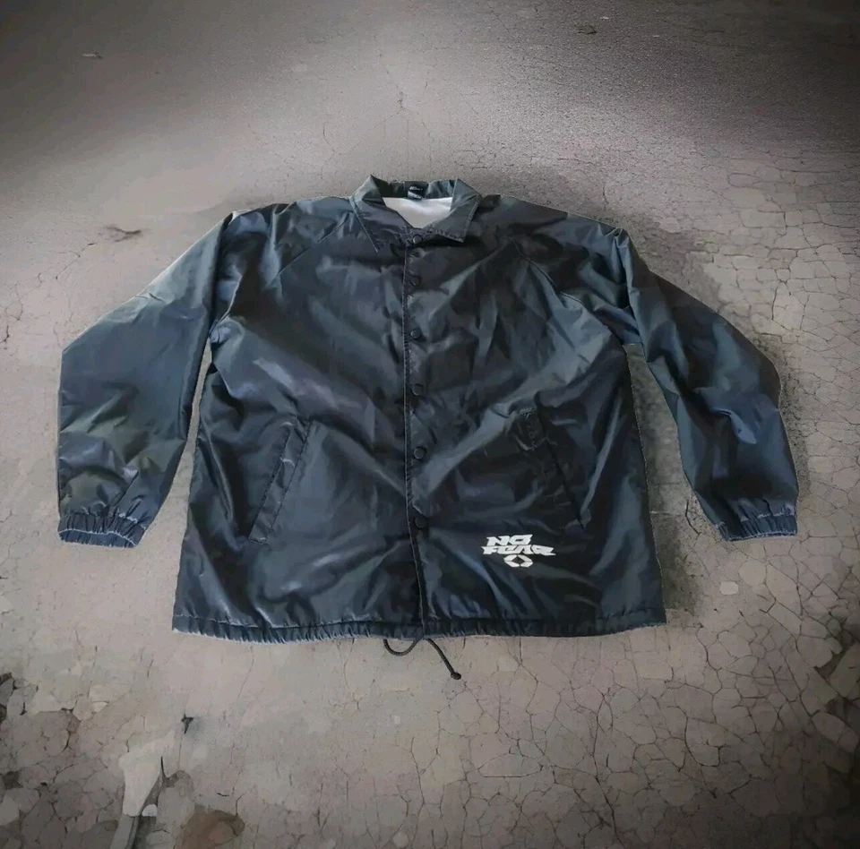 Chaqueta cortavientos forrada con botones completa para hombre No Fear y2k 2000 Sk8 Foto 1 de 4