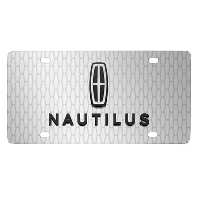 Lincoln Nautilus 3D Logo on Front Grill pattern Brushed Aluminum License Plate - Изображение 1 из 4
