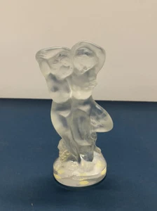 Vintage Lalique France Crystal “Le Faune” Pan and Diana Figurine - Picture 1 of 7