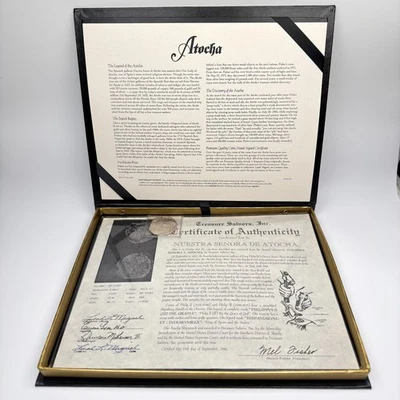 Moneda de Plata Felipe III Naufragio Atocha 8R 8 Reales Grado Uno con Certificado de Autenticidad Mel Fisher Foto 1 de 4